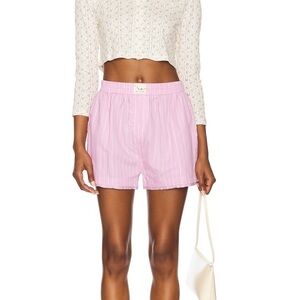 Free People Pink Striped Women's Shorts